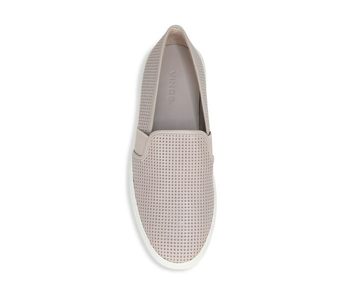 Vince Blair Perforated Leather Slip On Sneakers Sz 8