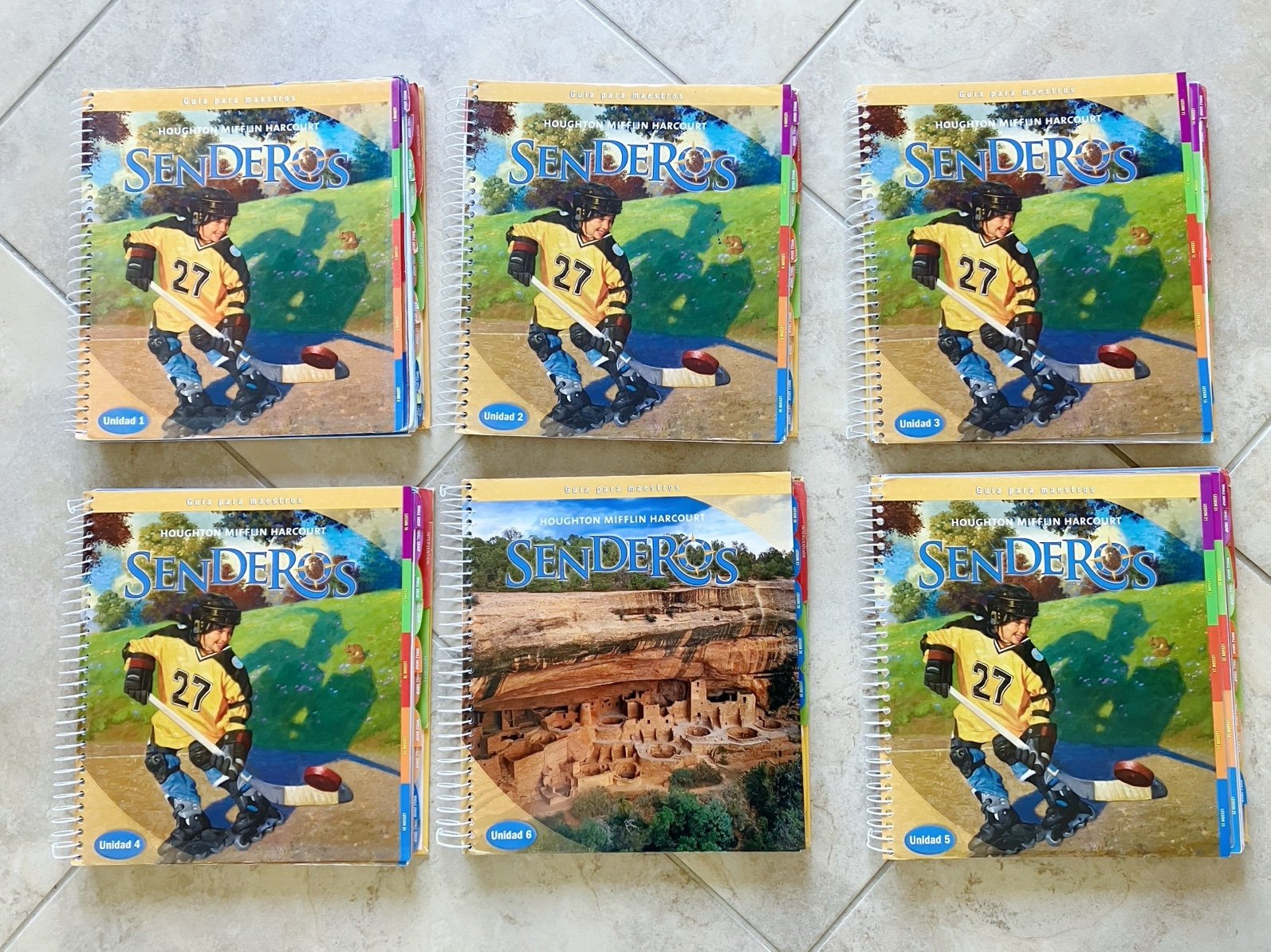 Senderos Houghton Miffler Harcourt; Grade 1 - Grade 6 Books | WHOLE SET!