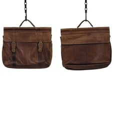 Vintage 80's Wilsons Leather Briefcase Leather Adventure Core Indian Jones Brown