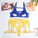 L∙ Sexy Lingerie Set Bra Thongs Garter Belt w/Leg Ring Lace Nightwear Sleepwear