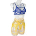 L∙ Sexy Lingerie Set Bra Thongs Garter Belt w/Leg Ring Lace Nightwear Sleepwear