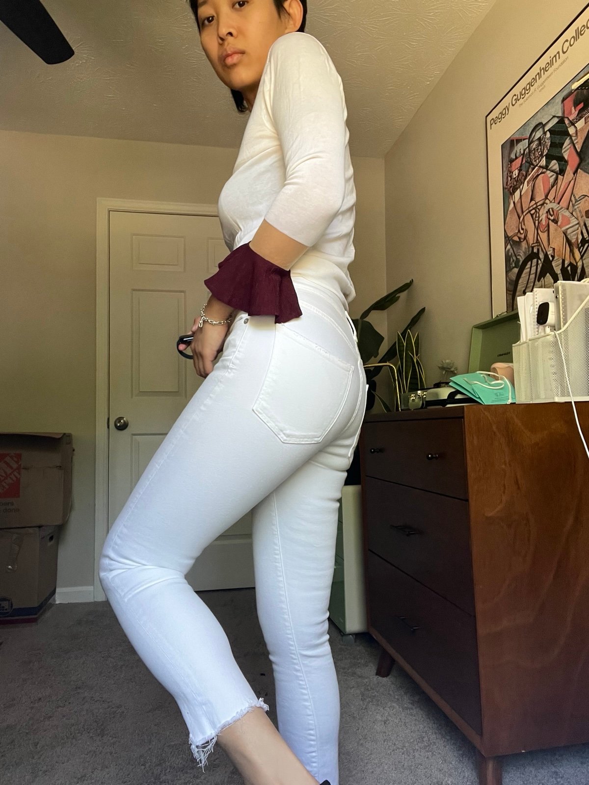 Agolde size 26 white jeans skinny