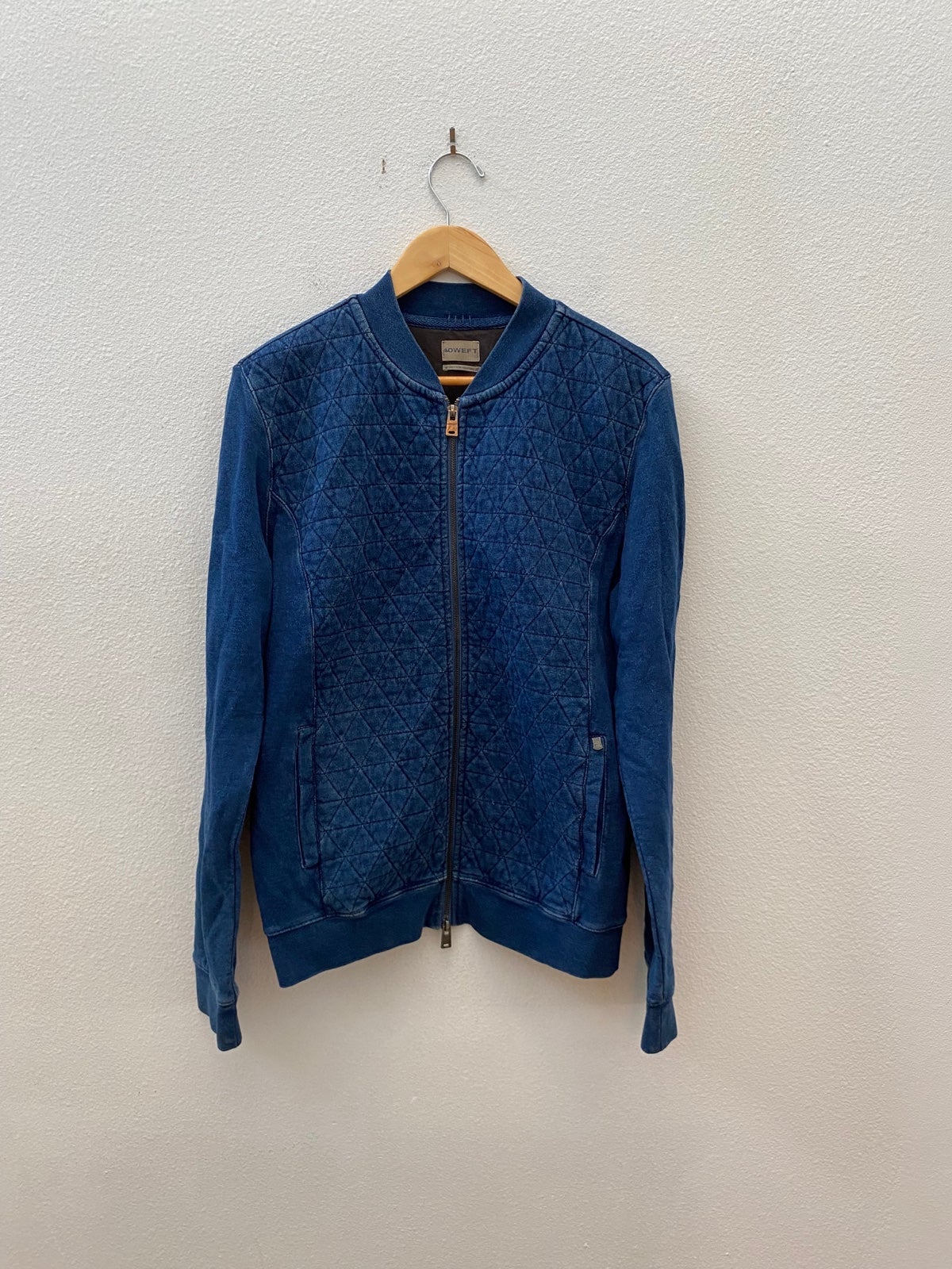 40WEFT blue denim cotton bomber jacket