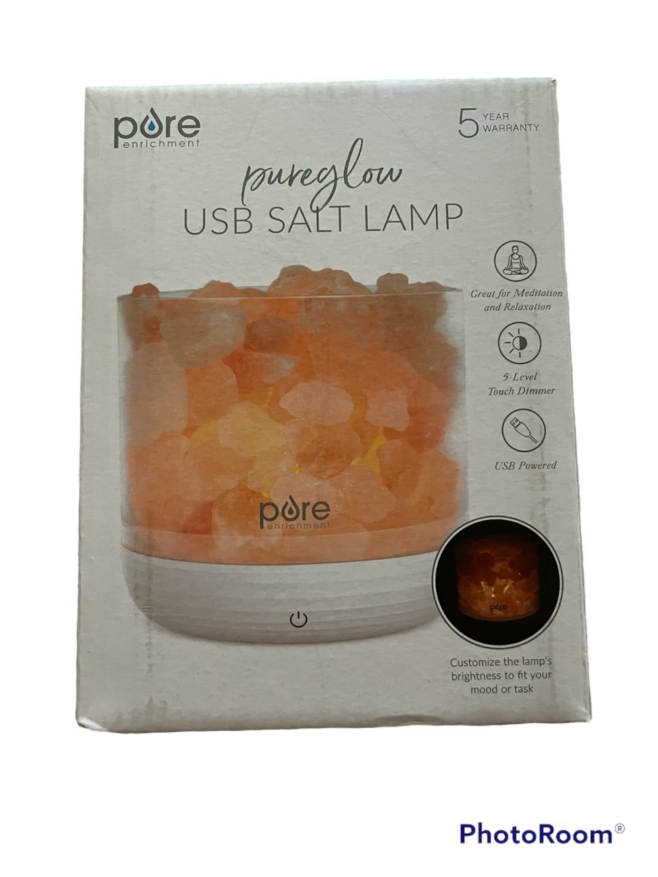 New pureglow usb salt lamp