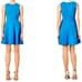 Diane von Furstenberg Citra Sleeveless Fit and Flare Dress in Blue Women’s 14
