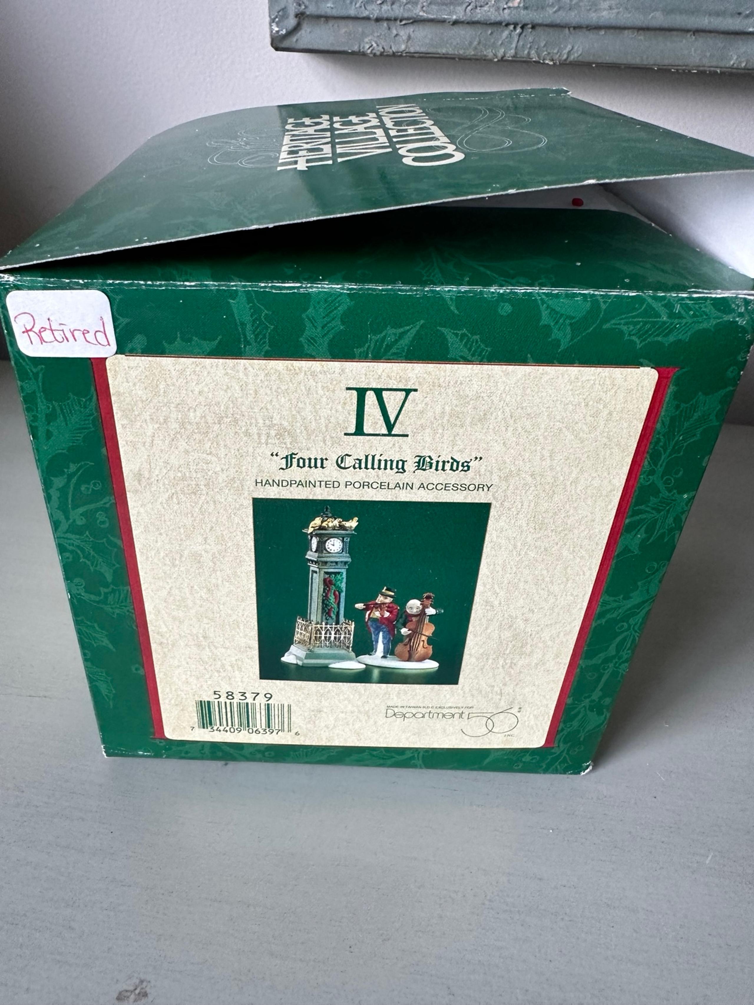 Department 56 heritage village collection four calling birds