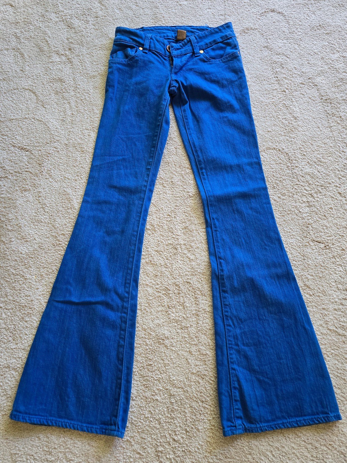 ARDEN B Royal Blue Flare Low Rise Jeans 00