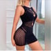 Black Fishnet Lingerie Dress