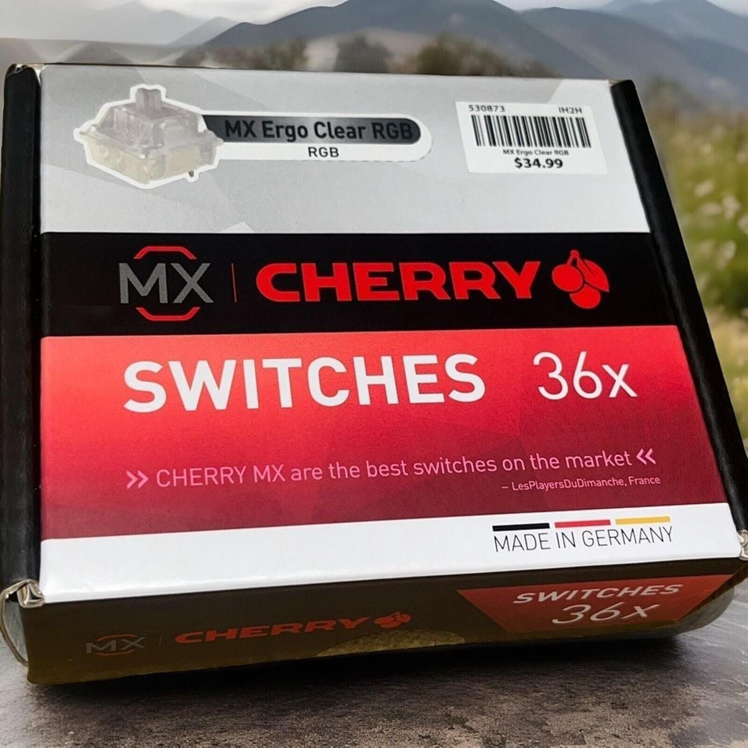 Brand New Gamer Pc Cherry MX Clear Frame-mount Linear Keyboard Switches 36x RGB