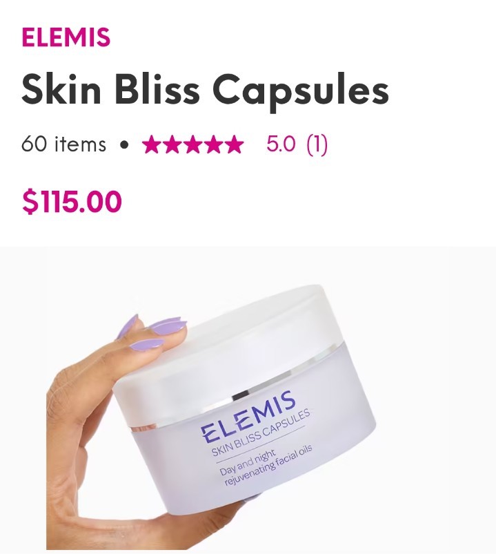 2 ELEMIS SKIN BLISS Capsules 60ct ea 230 skincare serum cream Moisturizer
