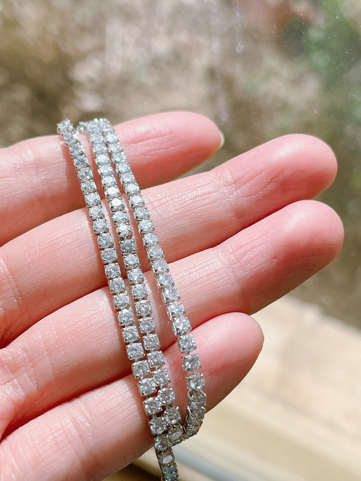 Tennis Necklace 3mm 13.75-78.00TCW Round Created Diamond 925 Solid Sterling Silv