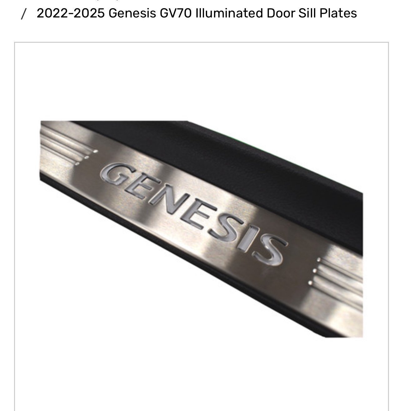 2022 - 2025 Genesis GV70 Illuminated Door Sill Plates