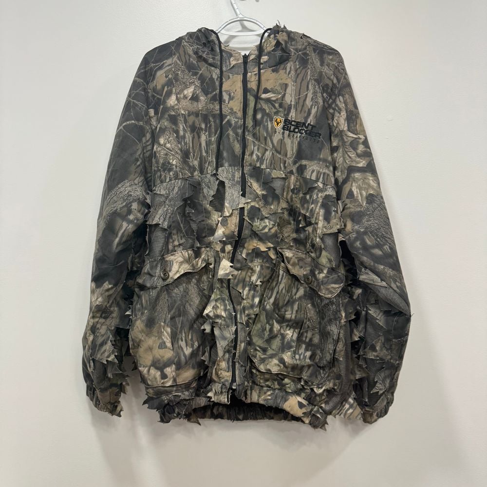 Scent Blocker Mens XLJacket Realtree Camo 3D Outdoor Hunting LeafyLite Hood Zip