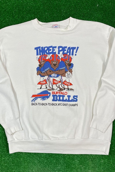 Buffalo Bills Nfl Unisex Graphic Sweatshirt Reprint - Three Peat