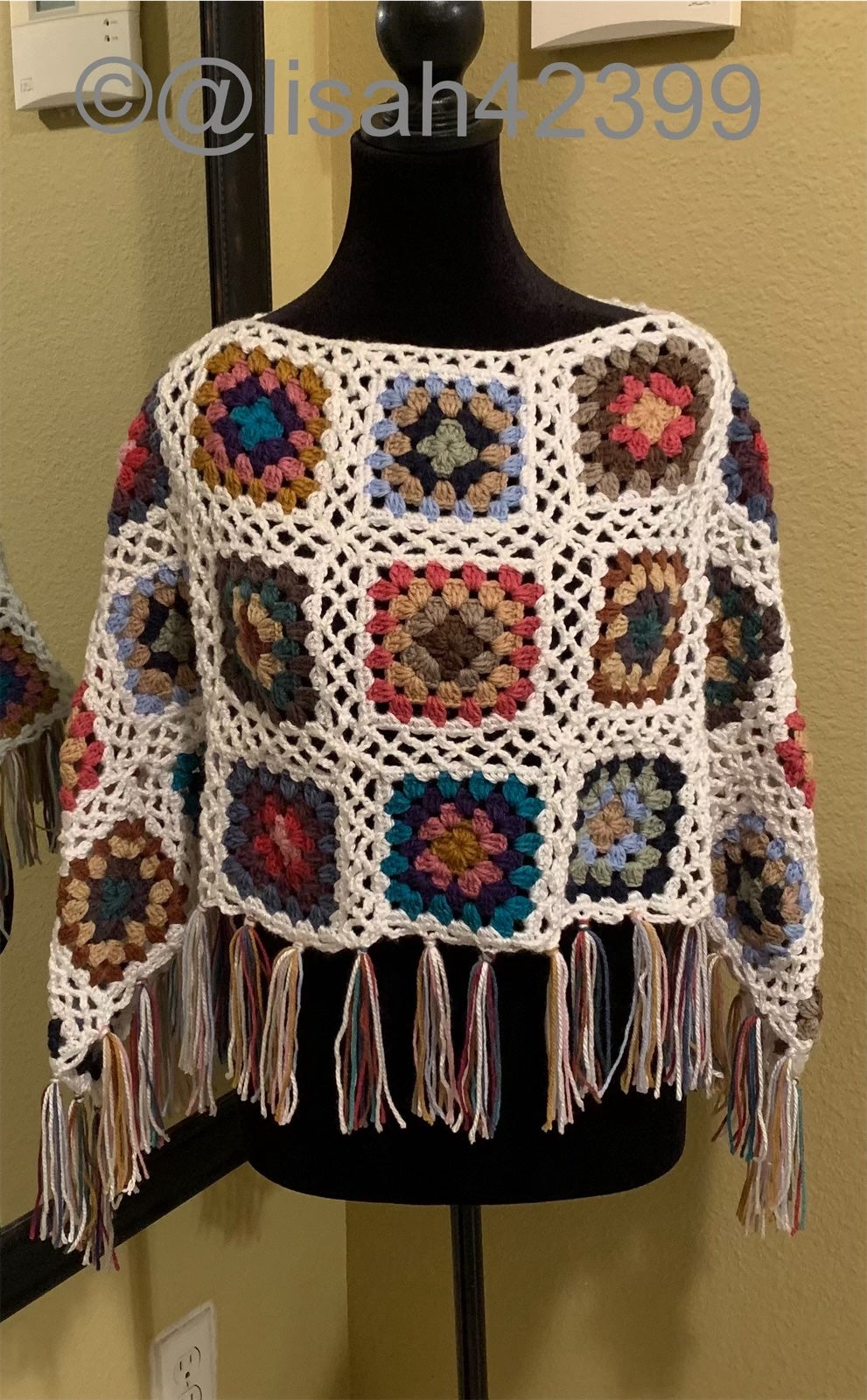 Handmade Crocheted Poncho