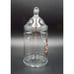 Mickey Mouse Clear Glass 9 Inch Candy Jar w/Lid Walt Disney Productions