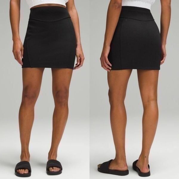 Lululemon Scuba High Rise Mini Skirt Black Size XL NWT