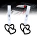 NEW 2PCS DOUBLE LOVE HEART BLACK JDM TSURIKAWA RING White Handle Strap Drift
