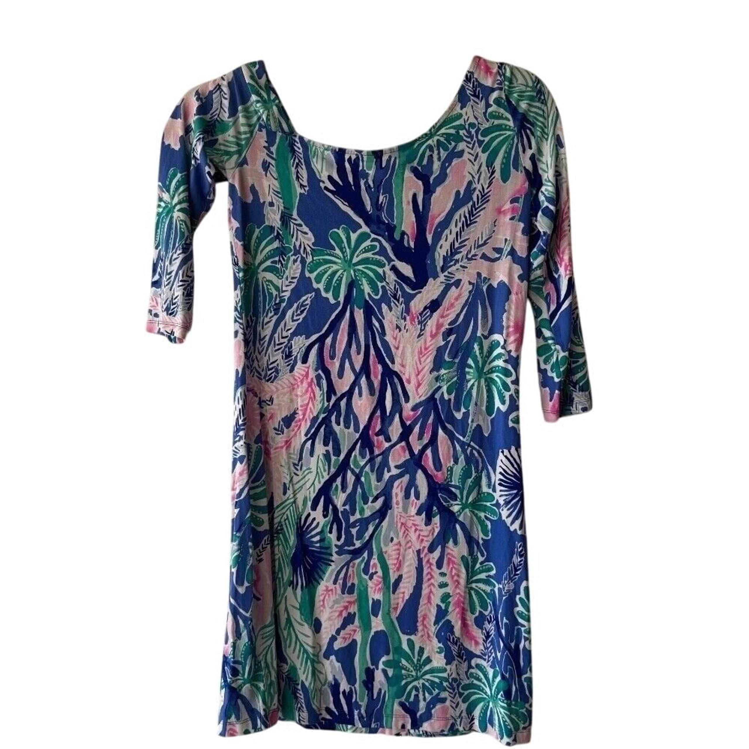 LILLY PULITZER MULTI JET STREAM LORI OFF SHOULDER DRESS XXS
