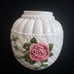 VTG Pottery White Rose Flower vase