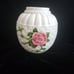 VTG Pottery White Rose Flower vase