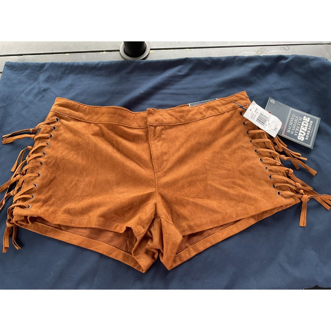 Boom Boom Jeans Suede Shorts