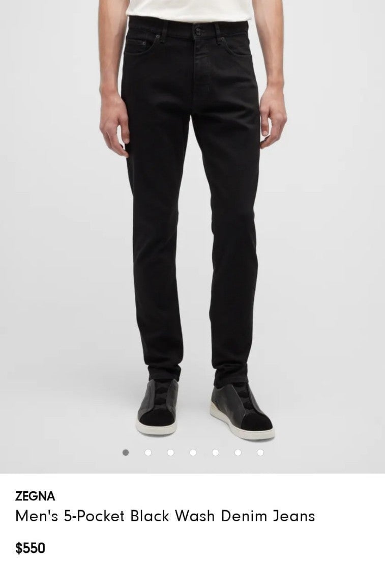 Ermenegildo Zegna Straight leg Black Jeans