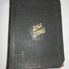 Antique 1908 Bible Symbols Book Leather