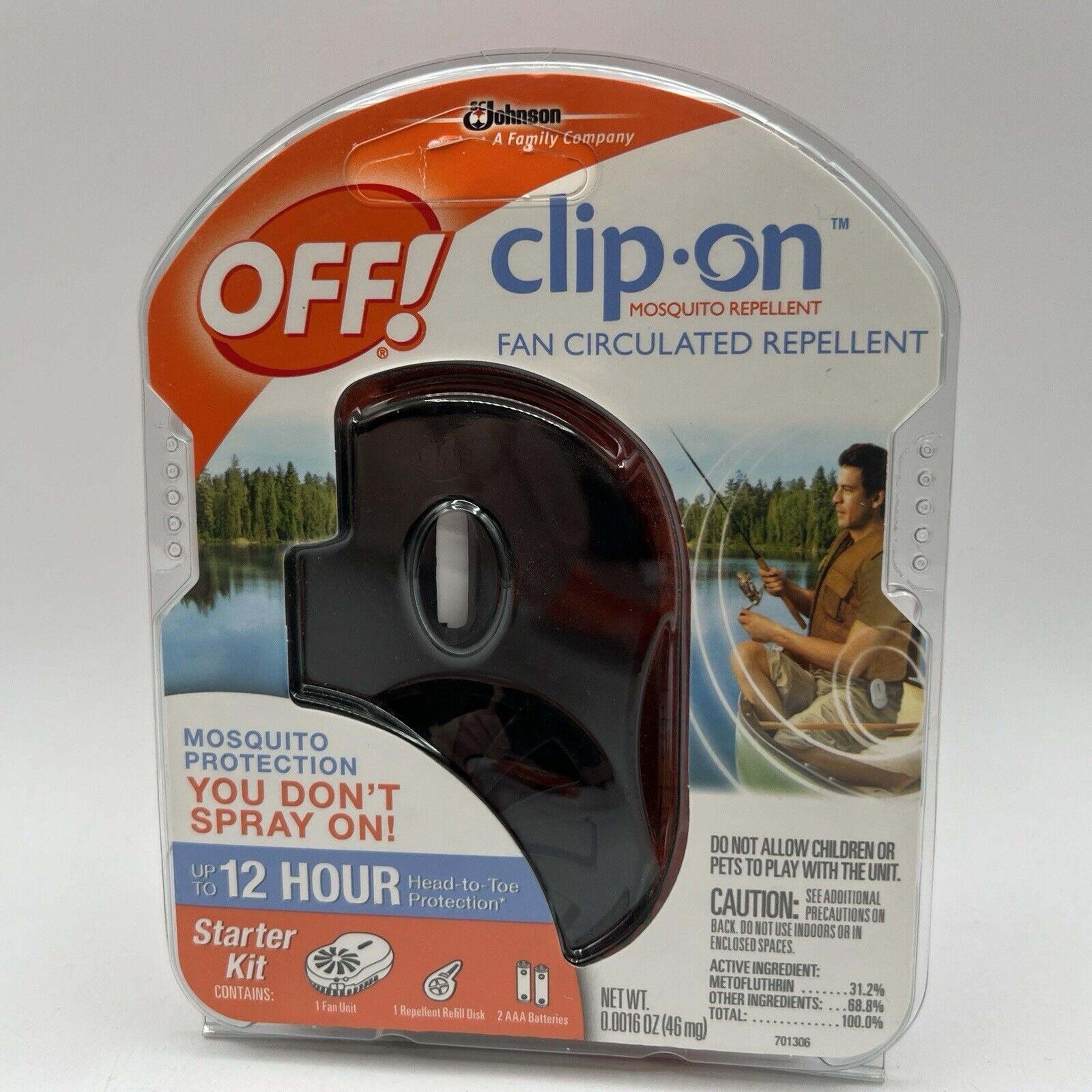 OFF! Clip On Mosquito Repellent Fan Unit Up To 12 Hours Black NEW