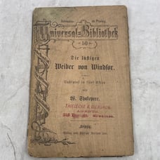 c1900 Universal Bibliothek - The Merry Wives of Windsor German Book TJ6-OB