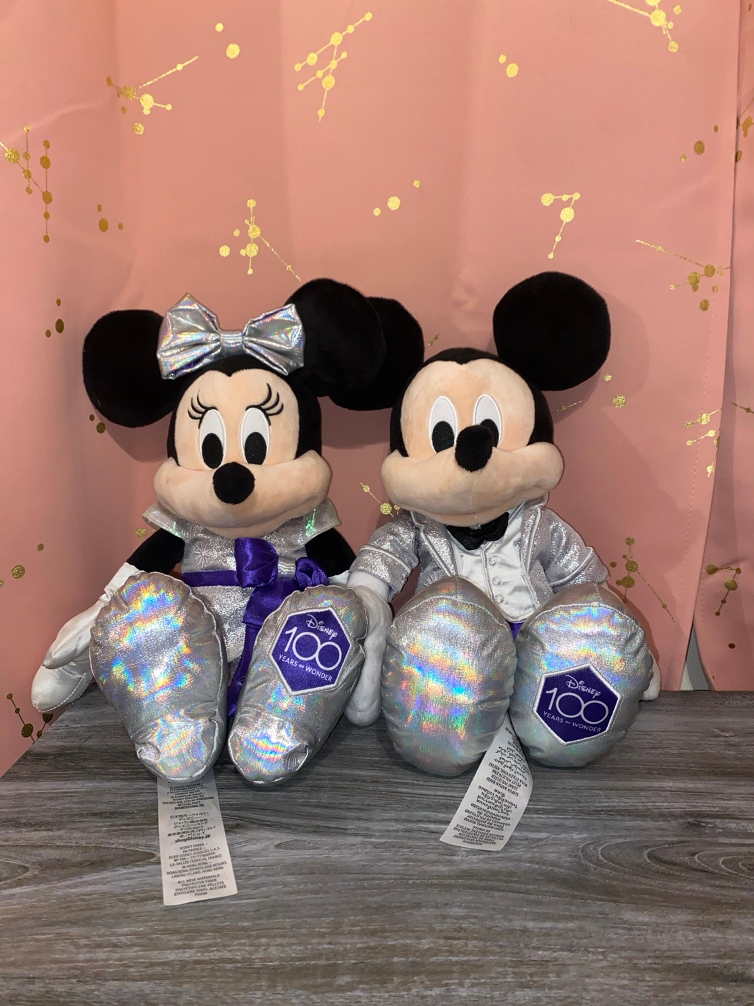 Disney’s 100 Years of Wonder Mickey and Minnie Silver Plush