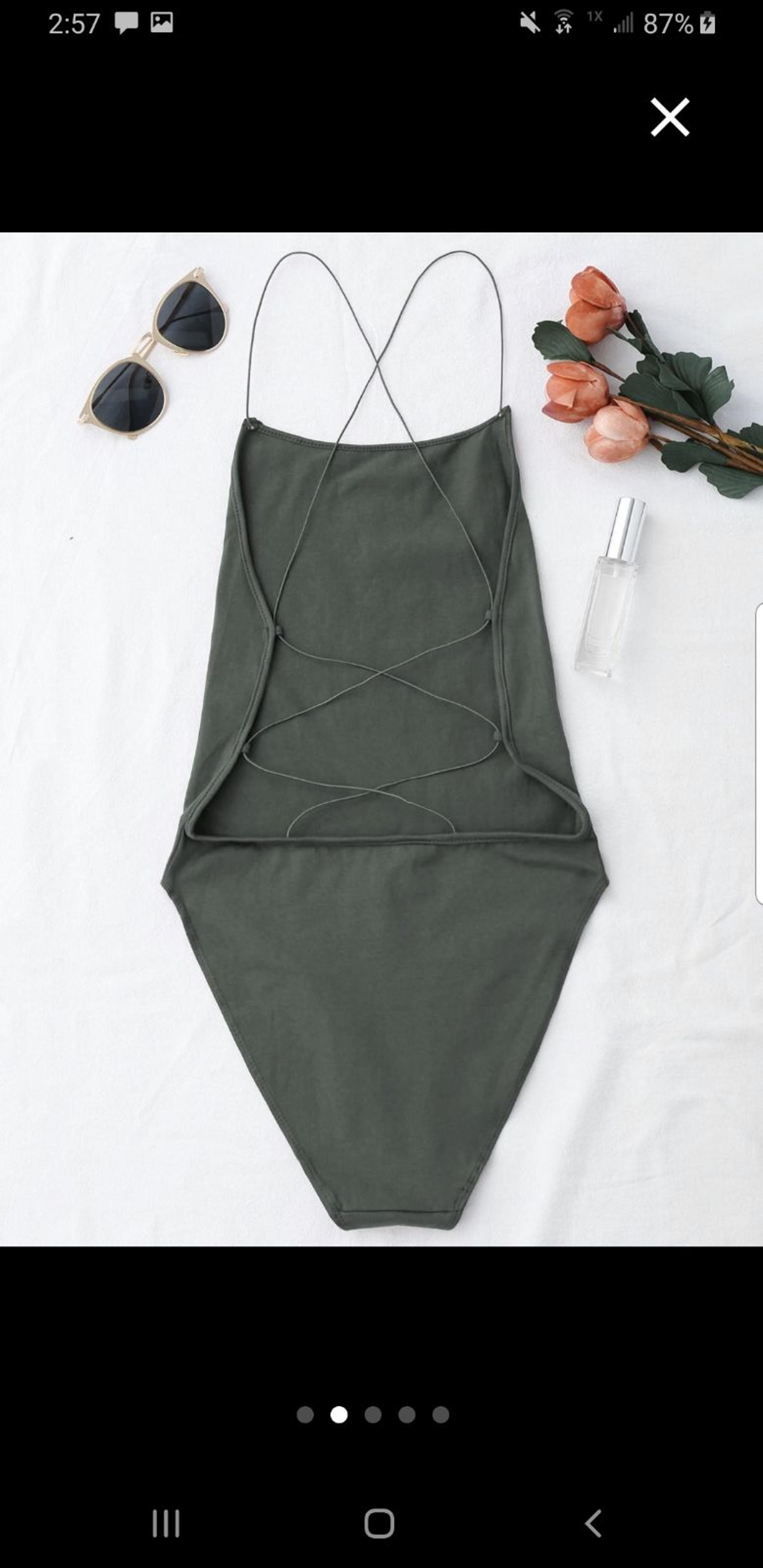 Zaful open back bodysuit