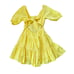 Tanya Taylor Carly Tie Back Cotton Minidress Lemon Zist