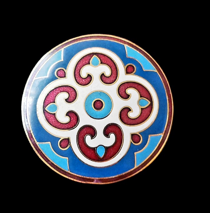 Vintage MMA Cloisonné Enamel Metropolitan Museum of Art Byzantine Pin / Brooch!