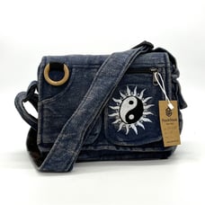 Messenger Bag Stonewashed Blue Washable Bag