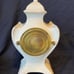 Vintage Ansonia Antique Porcelain Mantle Clock White w/ colorful Flowers
