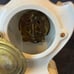 Vintage Ansonia Antique Porcelain Mantle Clock White w/ colorful Flowers
