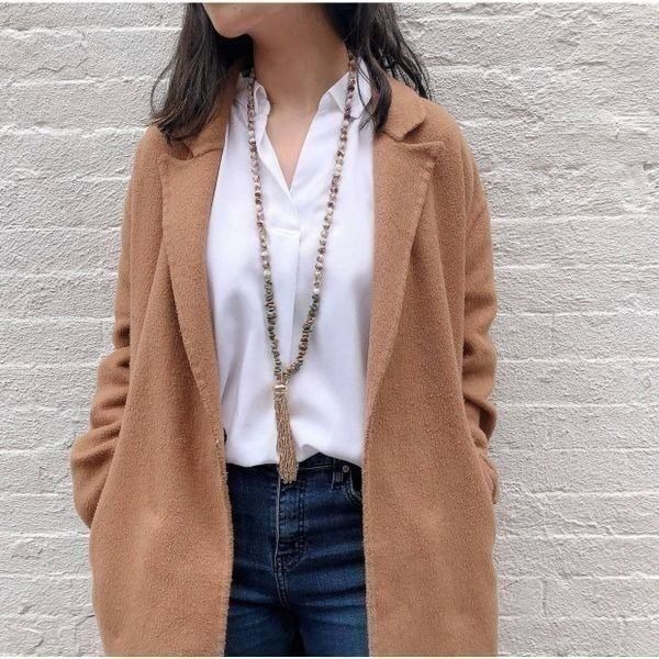 Amrita Singh Long Semi-Precious Chipped Stones Tassel Necklace