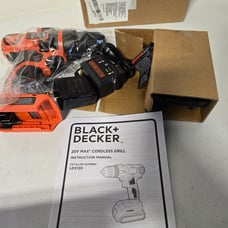 BLACK+DECKER 20V MAX Cordless Drill Driver with Battery and Charger, LED Work Li
