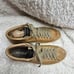 Burberry Washed Leather Tan Hi Top Sneakers sz 38