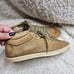 Burberry Washed Leather Tan Hi Top Sneakers sz 38