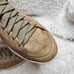 Burberry Washed Leather Tan Hi Top Sneakers sz 38