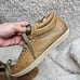 Burberry Washed Leather Tan Hi Top Sneakers sz 38