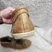 Burberry Washed Leather Tan Hi Top Sneakers sz 38