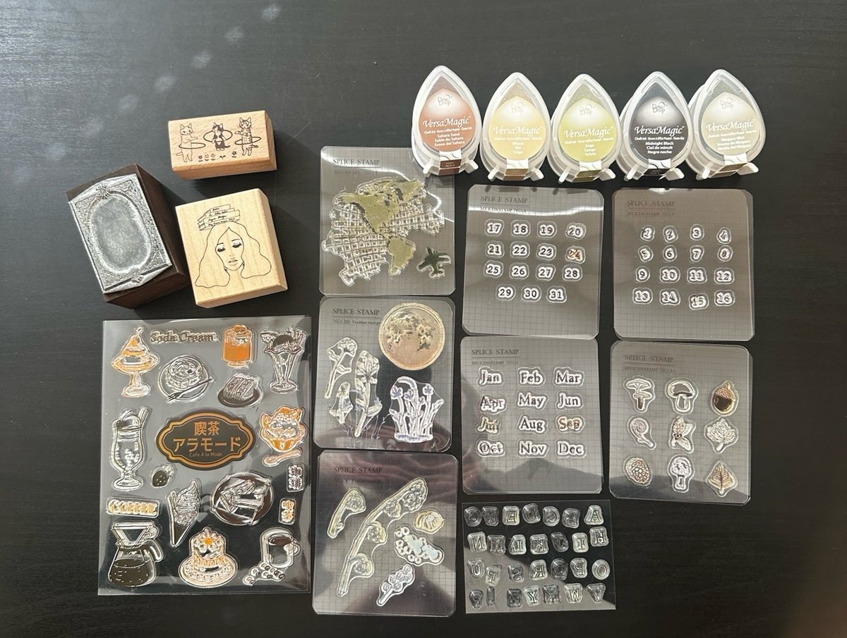 Stationary Stamp MU BGM Lin Chia Ning Ink Drops Lot