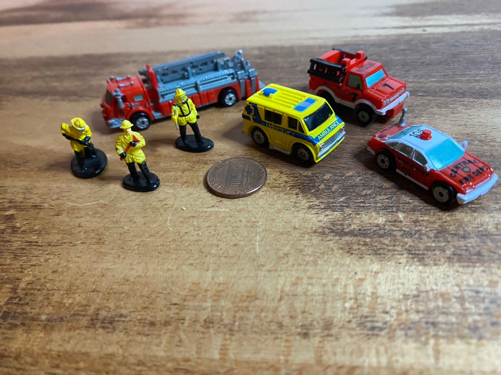 Vintage Galoob Micro Machines First Responders / Fire & EMT Lot of 7