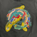 Eleven Paris Nolan Mens Size Small Black Embroidered Sweatshirt Peacock Feathers