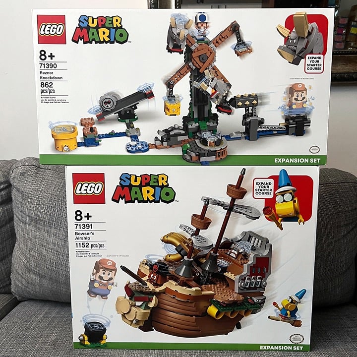 RETIRED 71390 LEGO Reznor Knockdown & 71391 LEGO Bowser's Airship. NEW!