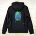 Unlabeled by Anna Petrosian Skull Drip Hoodie Womens S Black Relaxed Rock Punk