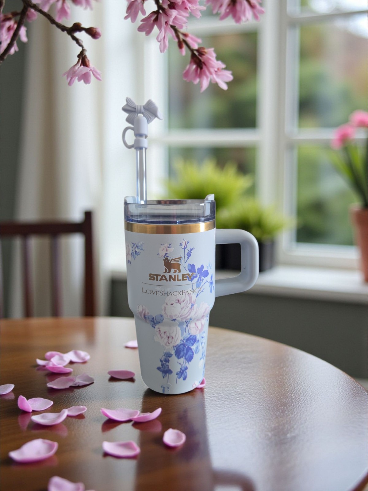 Limited Edition LoveShackFancy 20oz Tumbler everblooming rosettes Quencher NEW